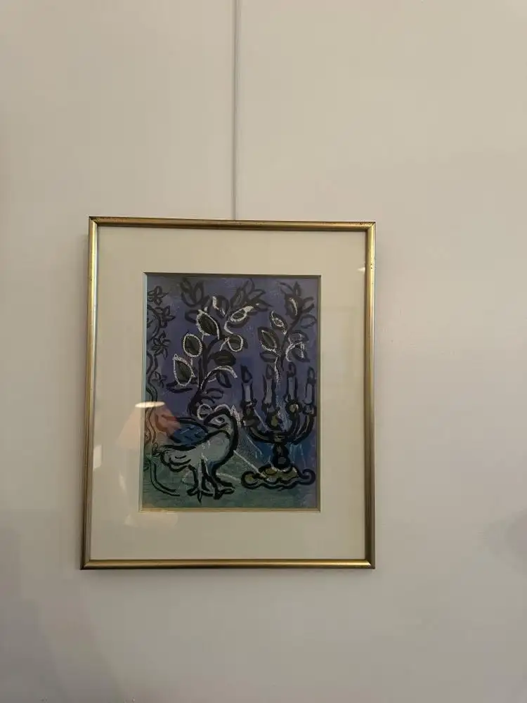 Lithographie Chagall fond bleu